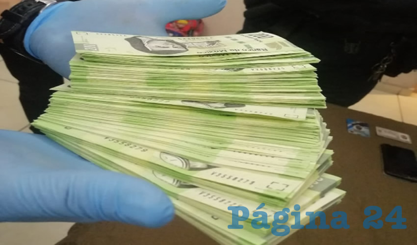 El papel moneda que las falsificadores pretendían hacer circular en nuestra entidad