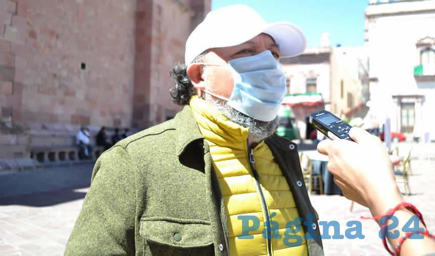 Alejandro Rivera Nieto, miembro del Bloque Plural de Lucha Social y Sindical (Foto: Merari Martínez)