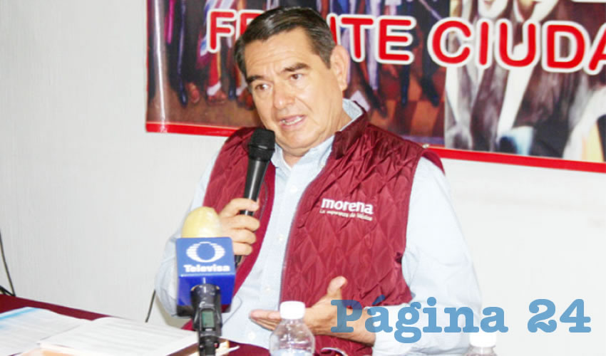 Hugo Rodríguez Díaz, delegado de Morena en Jalisco, acusó que el partido MC, del que emanó el gobernador Enrique Alfaro, pretende realizar una “elección de Estado” con miras a 2021, todo esto mediante una red de corrupción en el gobierno de Guadalajara, al menos dos secretarías del gobierno del estado, y cinco diputados de Movimiento Ciudadano/Fotos: Francisco Tapia