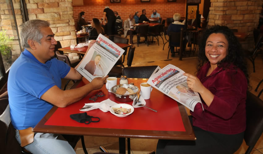 En Las Antorchas almorzaron Luis Ernesto Mart&iacute;nez y Judith Gonz&aacute;lez Minero