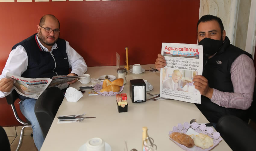 En el restaurante Mitla desayunaron Rolando Guti&eacute;rrez Garc&iacute;a y Carlos Castillo