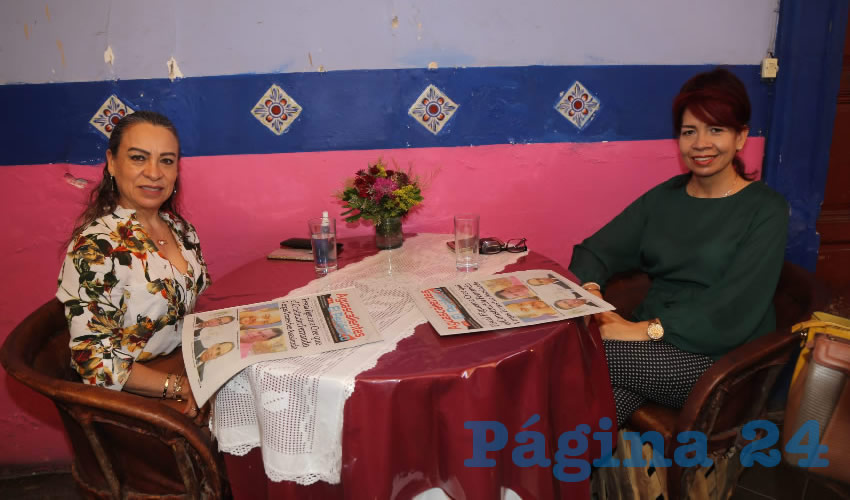 Juanita Mart&iacute;nez Tostado y Martha C&oacute;rdoba Rangel compartieron el primer alimento del d&iacute;a en La Saturnina