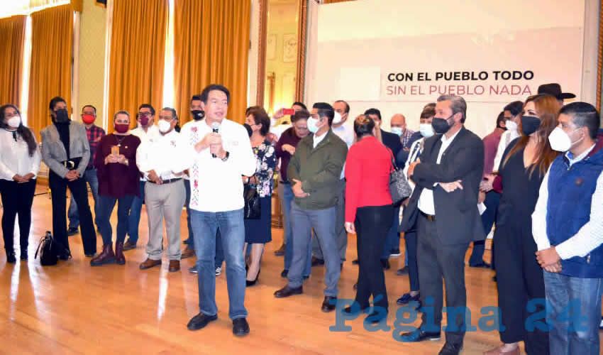 Mario Delgado Carrillo, aspirante a la dirigencia nacional del Movimiento Regeneración Nacional (Foto: Merari Martínez)