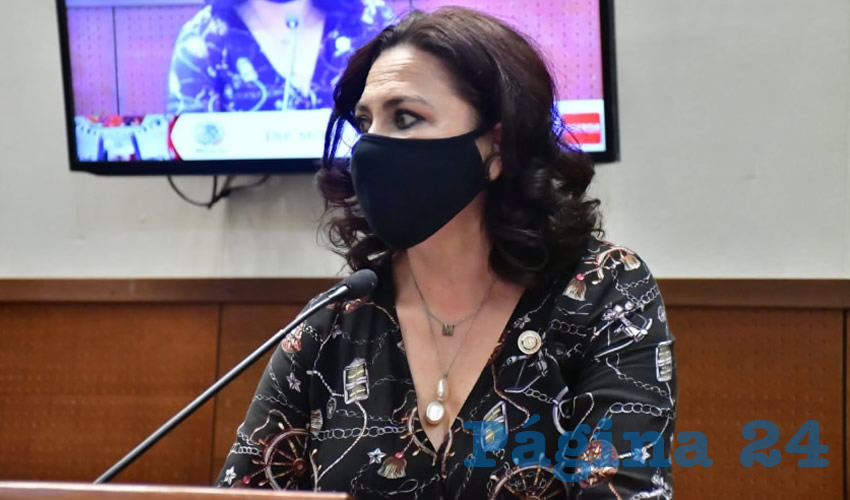 Mónica Borrego Estrada presentó un punto de acuerdo para exhortar al gobernador Alejandro Tello Cristerna para que instruya al secretario de Salud, Gilberto Breña Cantú, que implemente un programa efectivo de prevención del suicidio y atención de enfermedades mentales en la población (Foto: Cortesía)