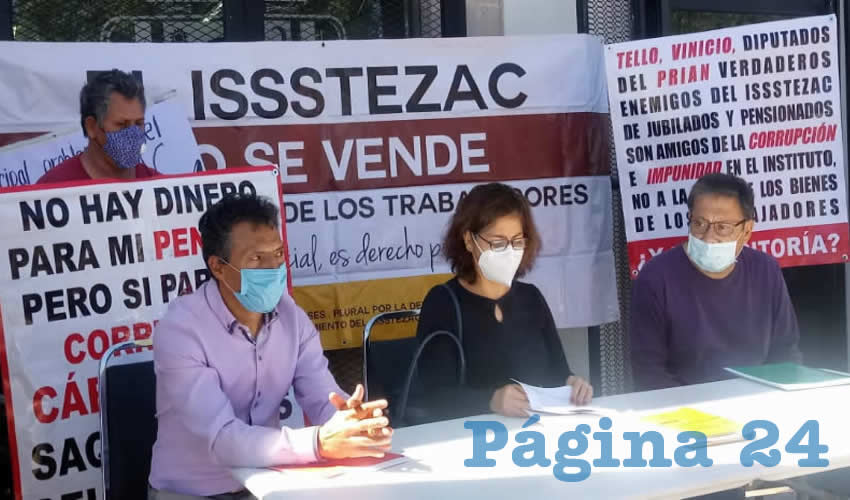 Ayer, un grupo que integra el Movimiento de Bases en Defensa del Instituto de Seguridad y Servicios Sociales de los Trabajadores del Estado de Zacatecas (Issstezac) presentaron las propuestas que según dijeron, representa la viabilidad que lo puede salvar de la quiebra (Foto: Cristo González)