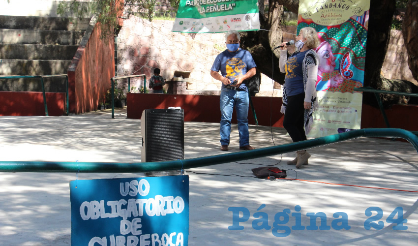 Como parte del sexto Fandango Internacional de Arte Infantil “Gachita Amador”, se llevó a cabo el evento de Cuenta Cuentos en su modalidad presencial en el Parque La Peñuela de la capital del estado, en donde se siguieron protocolos de salud y las recomendaciones de las autoridades para evitar contagios (Foto: Rocío Castro Alvarado)