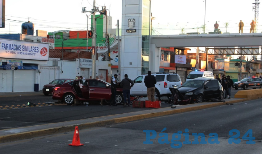 Marco Antonio Pedroza, de 21 años de edad, se accidentó sobre avenida Gerónimo de la Cueva, cerca del cruce con avenida Poliducto