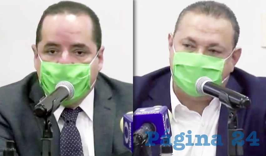 Enrique Velázquez y Héctor Pizano, legisladores locales por el PRD y MC respectivamente, señalaron que la iniciativa para modificar la ley de salud está respaldada por asociaciones civiles que buscan crear un marco normativo en la materia/Fotos: Francisco Tapia