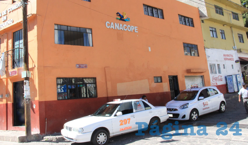 Instalaciones de la Cámara Nacional de Comercio en Pequeño, Servicios y Turismo de Zacatecas (Canacope)