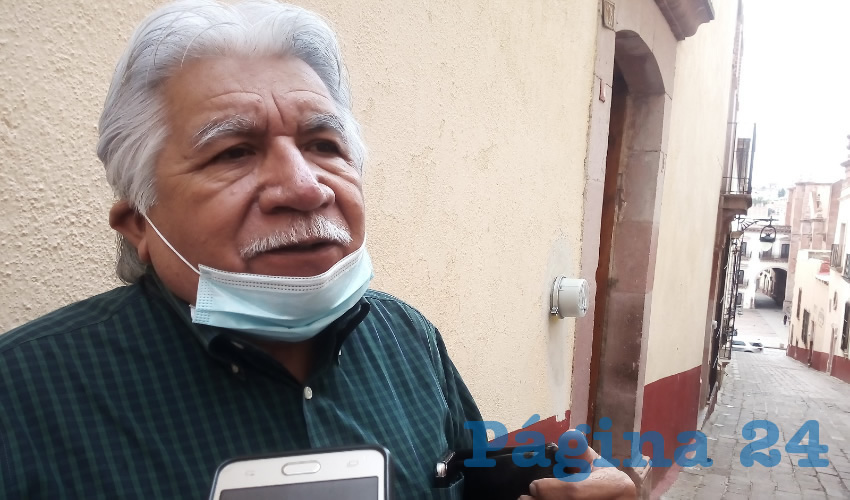 José Santos Cervantes, líder estatal del Frente Social por la Soberanía Popular (FSSP) y fundador del Movimiento Regeneración Nacional (Morena) (Foto: Rocío Castro Alvarado)