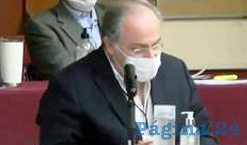 “Pues porque tenemos un aumento en el número de camas en los otros hospitales, ha disminuido la tasa de hospitalización y tenemos un rezago que necesitamos cubrir lo más pronto posible”, detalló Fernando Petersen, secretario de Salud, sobre lo que la “desconversión” hospitalaria/Foto: Captura de Video