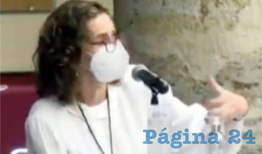 Paola Lazo Corvera, encargada de la Secretaría de Igualdad Sustantiva entre Mujeres y Hombres (SISEMH), reconoció que antes de usar el dinero en adquirir los llamados “pulsos de vida”, están considerando no violentar los derechos humanos de los posibles agresores/Foto: Captura de Video