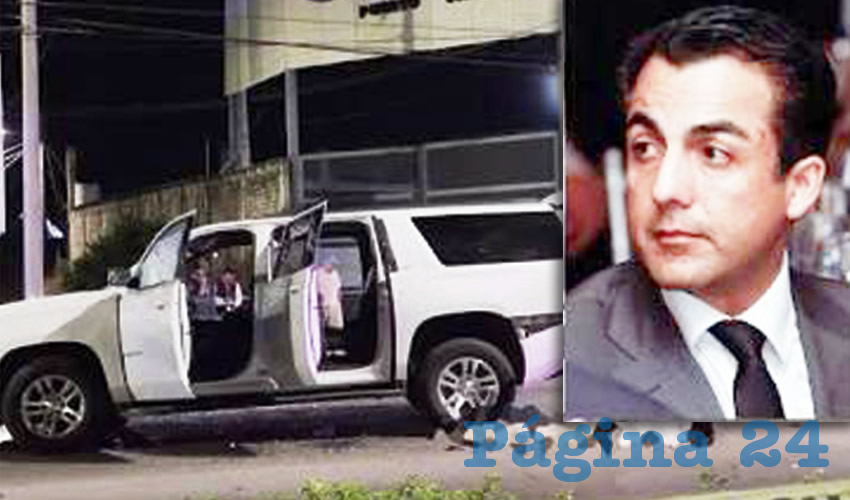 Sujetos armados dispararon contra la Suburban blindada en la que se desplazaba José Felipe Tomé, empresario identificado como prestanombre de la ex primera dama, Martha Sahagún, así como de sus hijos, Manuel y Jorge Bribiesca. Tras el tiroteo uno de los ocupantes perdió la vida y dos mujeres quedaron heridas/Foto: Especial