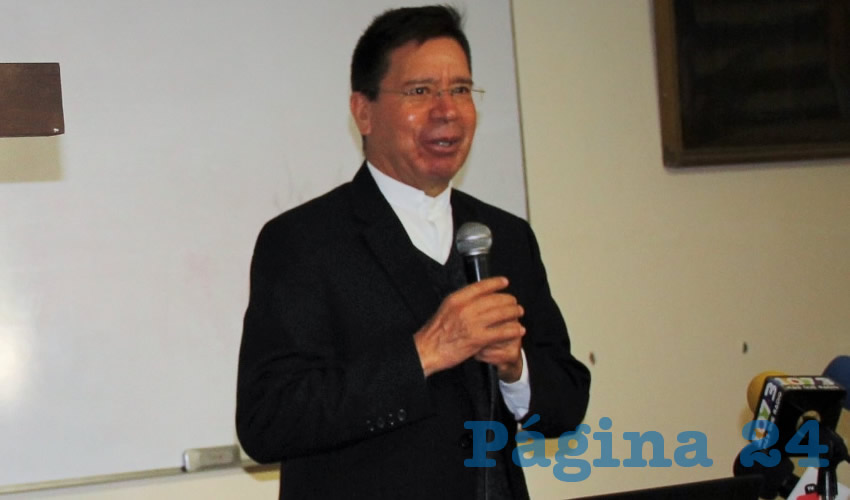 Rogelio Pedroza González, vocero de la Diócesis de Aguascalientes (Foto: Juan Fernando Reyes Ortega)