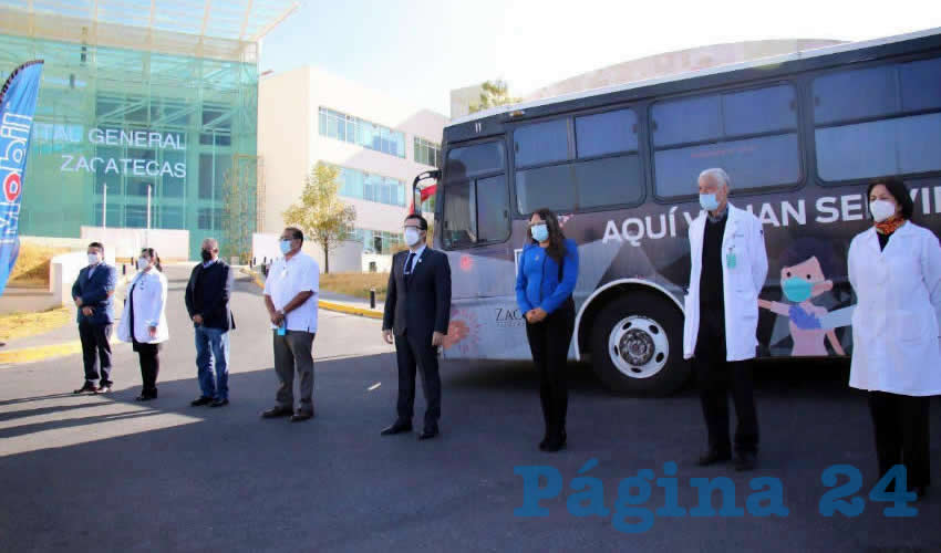 Son cuatro autobuses los que ofrecen el servicio sobre el bulevar metropolitano Zacatecas- Guadalupe, haciendo un recorrido que abarca nueve paradas estratégicas cercanas a las unidades médicas considerando los horarios de entrada y salida del personal (Foto: Cortesía)