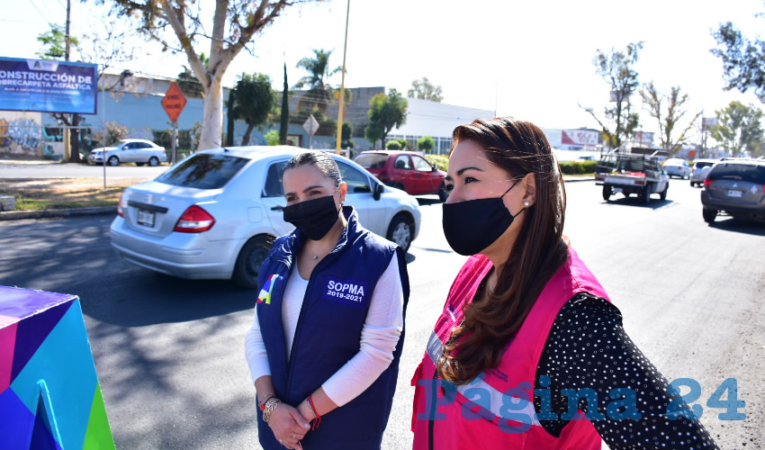 Se da el correspondiente mantenimiento a uno de los accesos y salidas m&aacute;s importantes de la ciudad, por el que a diario transitan miles de automovilistas