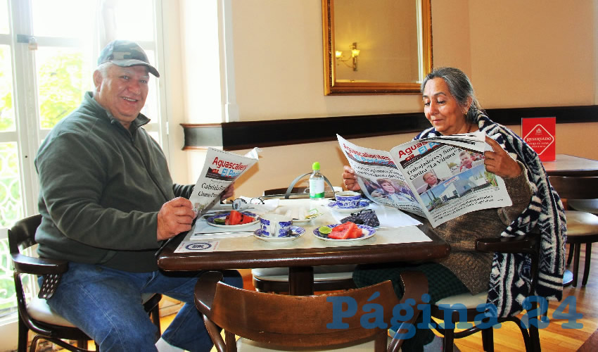 Jos&eacute; de Jes&uacute;s D&iacute;az Esparza e Irma Jim&eacute;nez de D&iacute;az desayunaron en el restaurante Sanborns