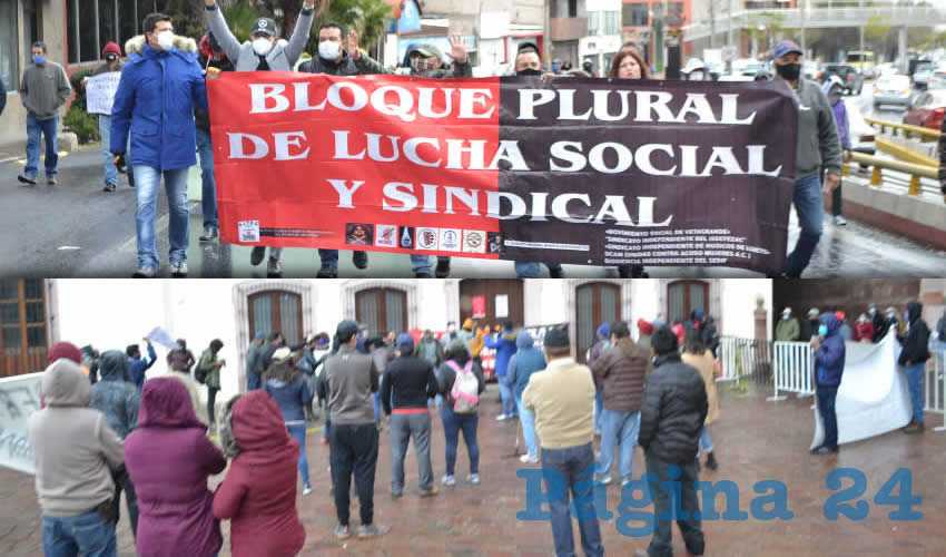Alejandro Rivera Nieto, líder del SITEZ indicó que se convocó a una protesta y marcha con trabajadores para luchar por los derechos laborales y el cumplimiento a los acuerdos para el aumento salarial, así como otros conflictos laborales por el despido injustificado de trabajadores de la Secretaría de Obras Públicas (Fotos :Merari Martínez)