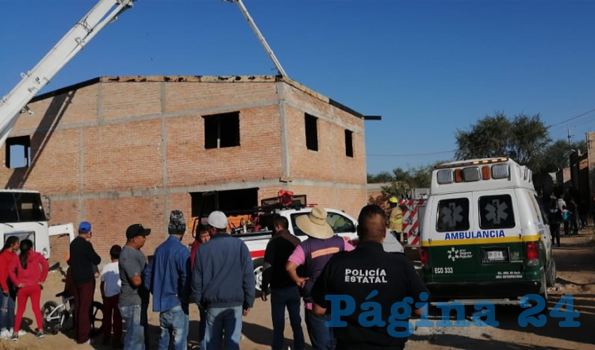 El accidente ocurrió al fallar una cimbra que colocaron los alarifes previo a colar un techo, en una finca en construcción de la comunidad La Escondida