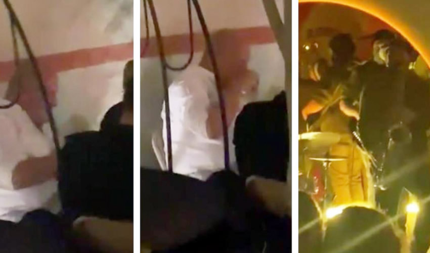 En el video de 12 segundos, se observa a Enrique Alfaro bebiendo en compañía de varias personas, sin guardar la sana distancia, mientras se escucha a una banda interpretando una melodía/Foto: tomada de video