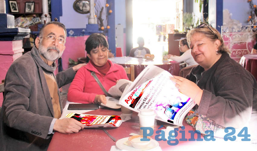 En el restaurante La Saturnina desayunaron Jes&uacute;s Eduardo Mart&iacute;n J&aacute;uregui y las hermanas M&oacute;nica y Patricia L&oacute;pez Aynes