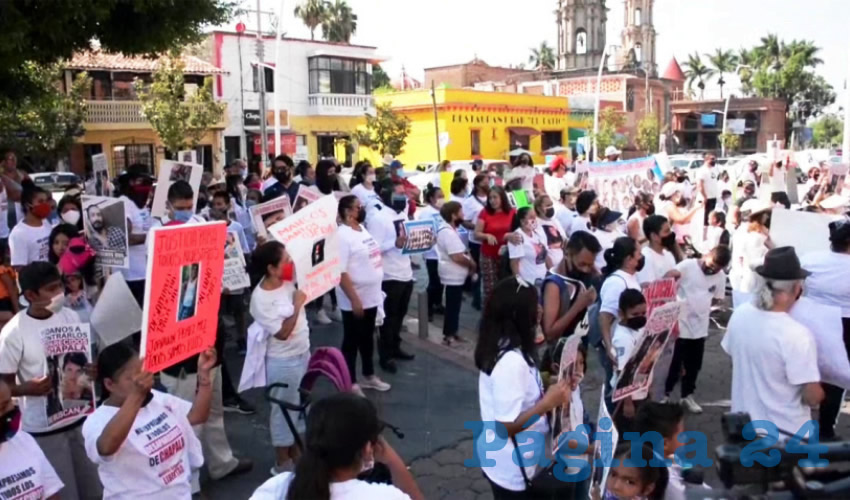 Protesta por las desapariciones en Chapala/Foto: Especial