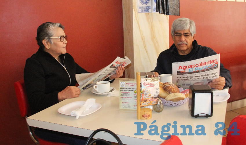 En el restaurante Mitla desayunaron Mar&iacute;a Guadalupe Alf&eacute;rez y Rub&eacute;n Cort&eacute;s
