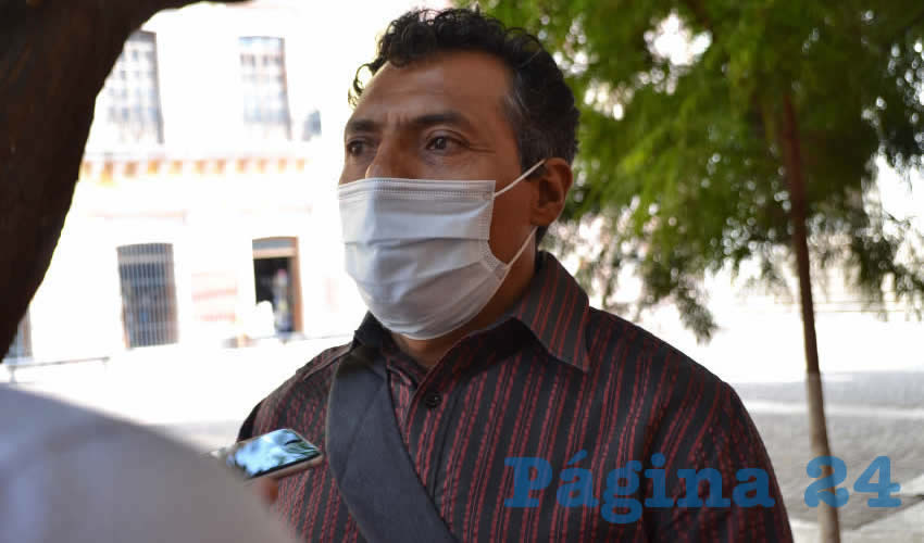 Marcelino Rodarte Hernández, integrante del Movimiento de Bases en Defensa del Instituto de Seguridad y Servicios Sociales de los Trabajadores del Estado de Zacatecas (Issstezac) (Foto: Rocío Castro Alvarado)