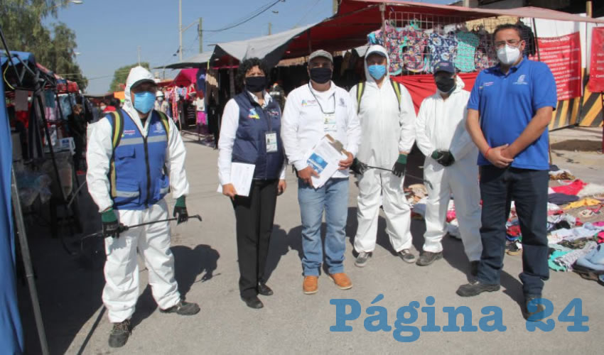 Con el objetivo de proteger la salud de la población, diariamente el Municipio de Aguascalientes realiza acciones de limpieza y supervisión de medidas sanitarias en 72 tianguis