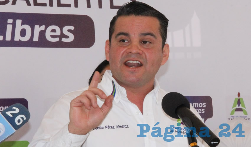 Vicente Pérez Almanza, presidente del Partido Libre de Aguascalientes (Foto: Juan Fernando Reyes Ortega)