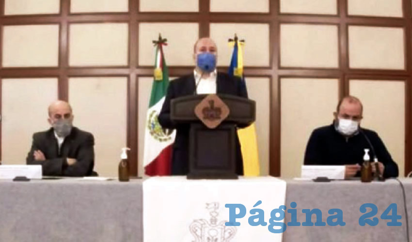 “Tenemos más de 8 mil casos activos. Con todo esto los indicadores subieron y hoy Jalisco, junto con el centro de la república, estamos en la etapa de riesgo máximo. Lo digo en un ánimo de autocrítica, todos, por el cansancio, por hartazgo, y me incluyo, relajamos las medidas sanitarias. Estamos viendo las consecuencias”, admitió el gobernador Enrique Alfaro/Foto: Captura de Video