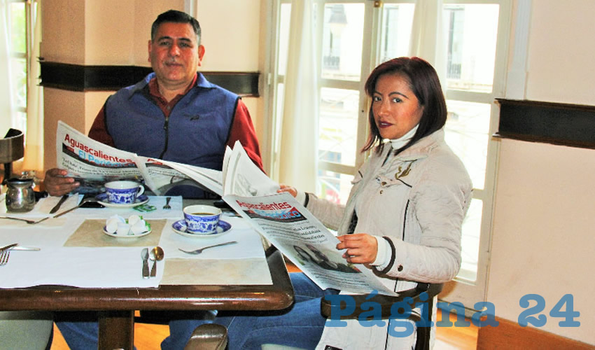 En el restaurante Sanborns desayunaron Pedro P&eacute;rez G&oacute;mez y Maricela Hern&aacute;ndez
