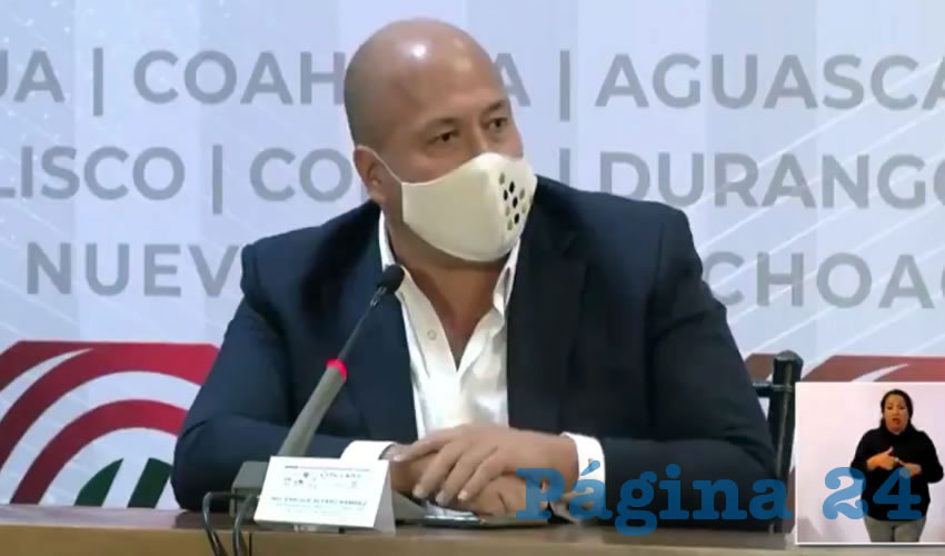 Según Enrique Alfaro, cada integrante de la Alianza Federalista convocará a la iniciativa privada para conformar una comisión y acudir ante el gobierno federal/Foto: Tomada de video