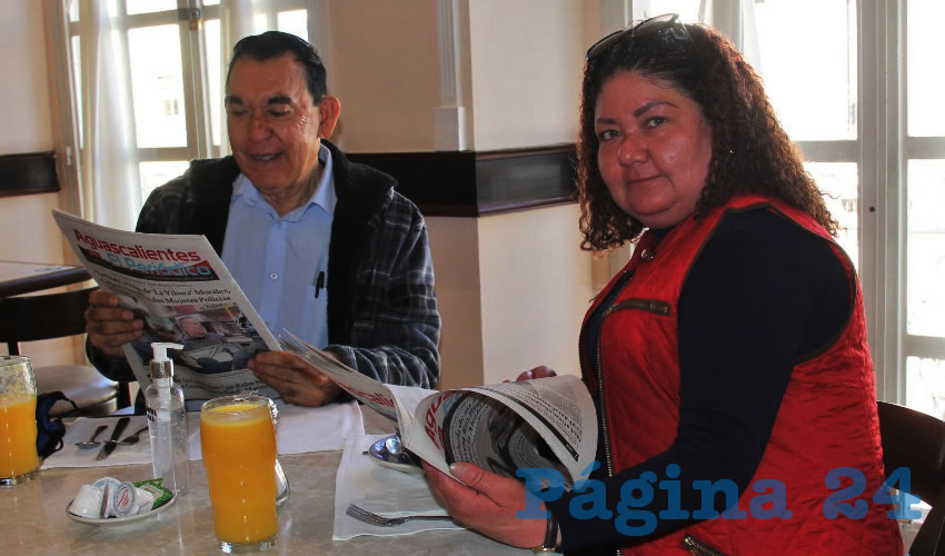 En el restaurante Sanborns desayunaron Joaquín Duarte Carrillo y Norma Acevedo