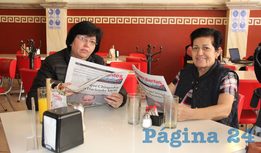 En el restaurante Mitla desayunaron Norma Padilla y Martha Valadez