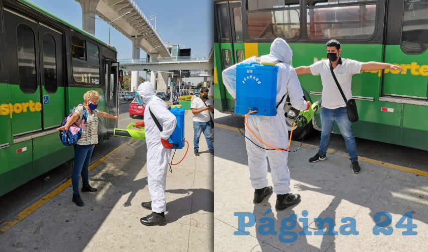 Personal de Protección Civil de Zapopan acordonó el área, descontaminaron al chofer, pasajeros y a todos los cuerpos de emergencia que acudieron/Fotos: Especial