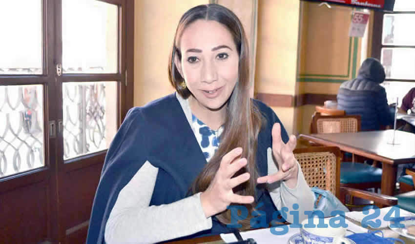 Noemí Berenice Luna Ayala, dirigente estatal del Partido Acción Nacional (PAN) (Foto: Merari Martínez)