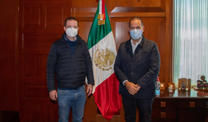 Martín Orozco Sandoval, recibió en Palacio de Gobierno a Ricardo Anaya Cortés
