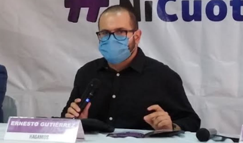 El presidente del partido Hagamos, Ernesto Gutiérrez, refirió que no se rompió ninguna normativa estatutaria con el registro extemporáneo de Tonatiuh Bravo/Foto: Archivo Página 24