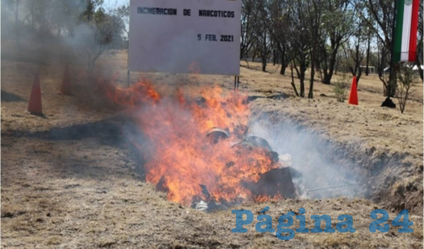 La incineración se realizó en la XIV Zona Militar