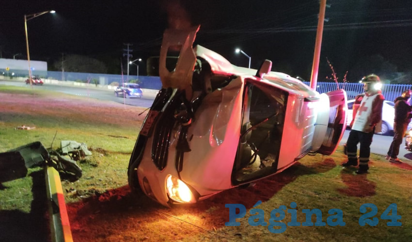 Sobre su costado quedó la Chevrolet que conducía el borracho Héctor Iván “N” “N”, de 46 años