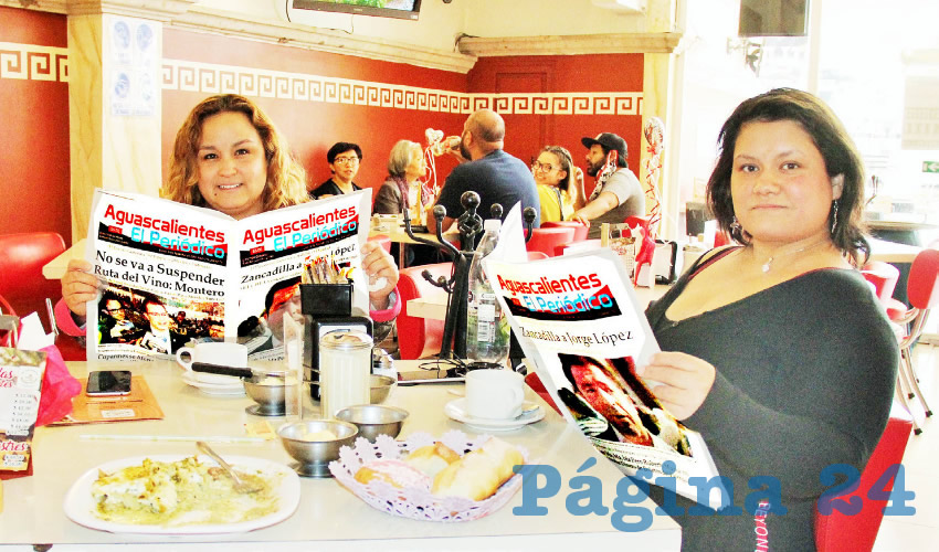 En el restaurante Mitla desayunaron Irma Eugenia Cardona Rodr&iacute;guez y Briela Line Romo