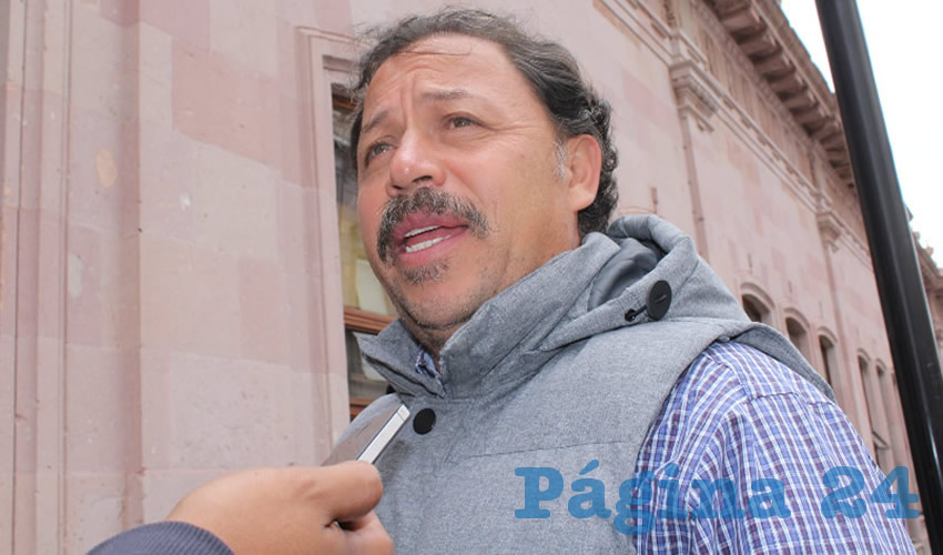 Alejandro Rivera Nieto, secretario general del Sindicato Independiente de Trabajadores del Estado de Zacatecas (SITEZ) (Foto Rocío Castro Alvarado)