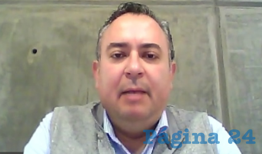 Alejandro Enríquez Suárez del Real, quien hasta la semana pasada era presidente de la Confederación Patronal de la República Mexicana (Coparmex) delegación Zacatecas, dijo en entrevista virtual que presentó su renuncia a este organismo ante la invitación para participar en el proceso electoral (Foto: Cortesía)