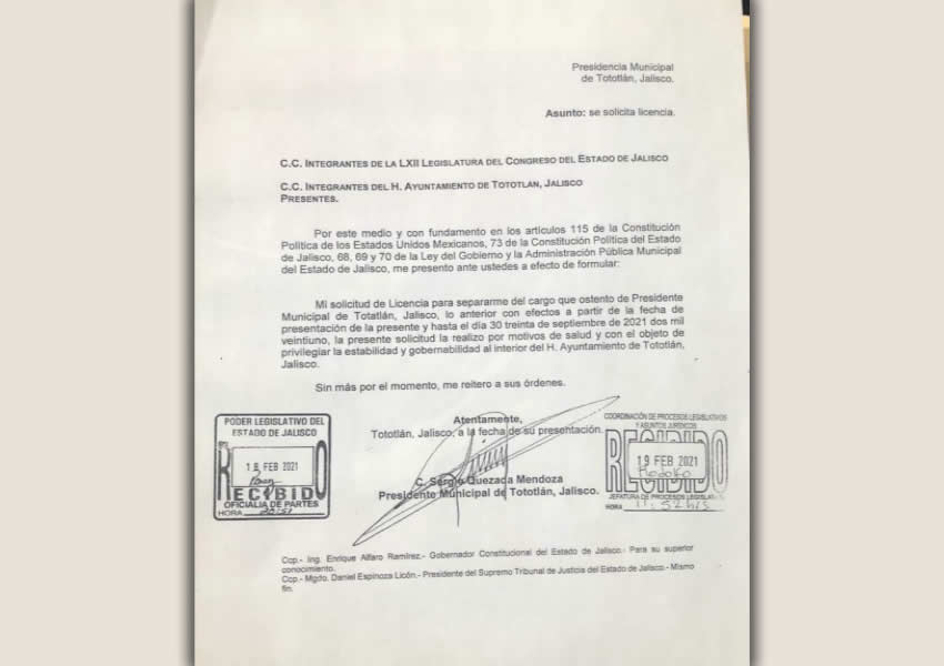 La licencia del alcalde “guapo” de MC Sergio Quezada Mendoza/Foto: Especial