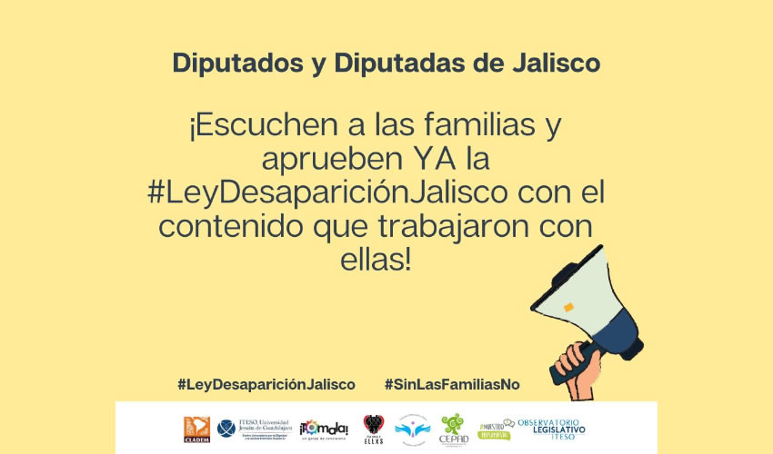 Colectivos exigen a Enrique Alfaro la aprobación de la Ley: “Señor Gobernador. Con seriedad y visión apruebe YA la #LeyDesapariciónJalisco con el contenido que acordó su equipo con nosotras, las familias, las ciudadanas y ciudadanos la necesitamos”/Imagen: Twitter @CieloColectivo