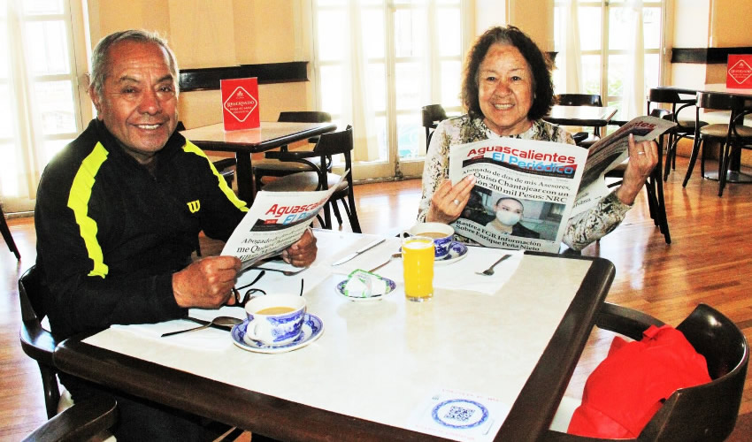 En el restaurante de Sanborns desayunaron Marcelino Antonio Hernández y Manuela Álvarez Gutiérrez