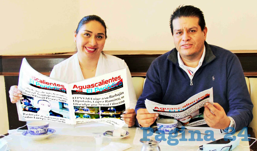 En el restaurante Sanborns desayunaron Lucía Vargas y Juan Alberto Vega