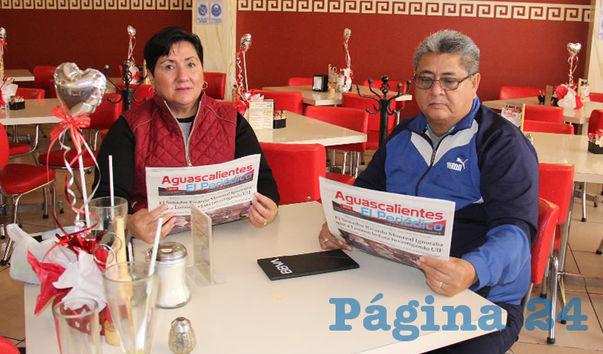 En el restaurante Mitla desayunaron Adriana Hernández y Ricardo Rivas Acosta