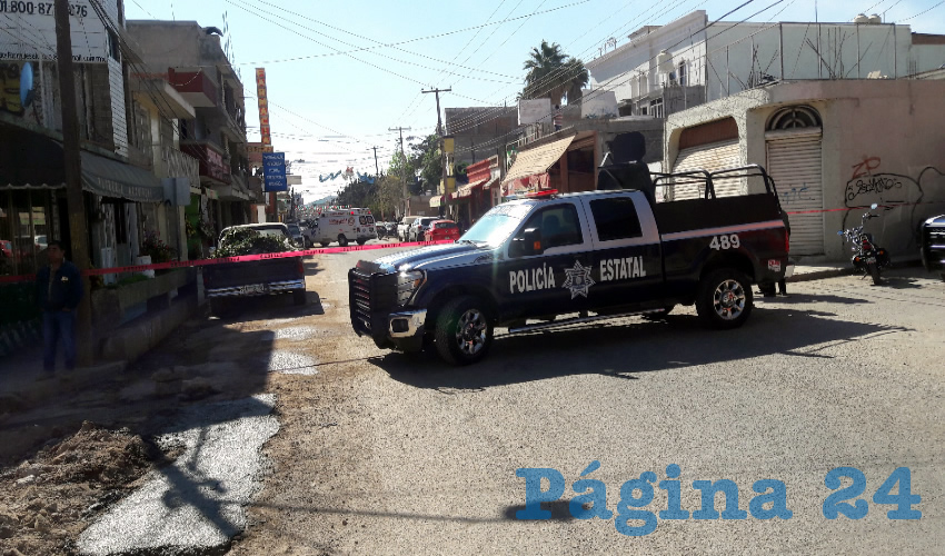 La zona fue acordonada